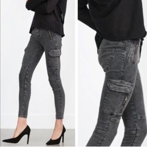 Zara industrial cargo pants, Sz 2